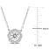 1 1/2 CT DEW Created Moissanite Halo Necklace in Sterling Silver