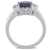 3 3/4 CT TGW Created Blue & White Sapphire with Diamond Accent Ring
in Sterling Silver