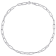 6MM Polished Paperclip Chain Necklace in Sterling Silver