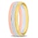 Men's 6mm Brushed Finish Wedding Band in 14K 3-Tone Gold