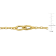 Double Oval Link Bracelet in Yellow Plated Sterling Silver