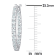 1 5/8 CT TGW Aquamarine Inside Outside Hoop Earrings in 10K White Gold