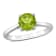 1 1/2 CTW Peridot Solitaire Ring in Sterling Silver