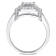 1/5 CT TW Diamond Halo Square Vintage Promise Ring in Sterling Silver