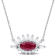 1/5 CT TGW Ruby and 7/8 CT TW Diamond Eye Pendant with Chain in 14K
White Gold
