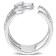 1/5 CT TW Diamond Coil Ring in 14K White Gold