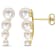 3-6.5 MM Freshwater Cultured Pearl Graduated Stud Earrings in 18K Yellow
Gold Over Sterling Silver