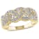 1/8ctw Diamond Braided Ring in 18K Yellow Gold Over Sterling Silver