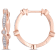 1/3 CT TW Diamond Hoop Earrings in 10k Rose Gold