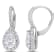 2 5/8 CT DEW Created Moissanite Teardrop Halo Leverback Earrings in
Sterling Silver