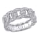 1/10 Ct TW Diamond Link Ring in Sterling Silver