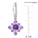 2 1/10 CT TGw Multi Gemstone Cluster Earrings in Sterling Silver
