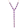 9 1/2 CT TGW Amethyst Lariat Necklace in Sterling Silver
