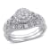 1/5 CT TW Diamond Vintage Bridal Set in Sterling Silver