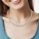 33 CT TGW Created White Sapphire Tennis Necklace with Extender in
Sterling Silver