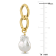 12-13MM Freshwater Cultured Pearl Double Link Earrings in Yellow Plated
Sterling Silver