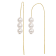 6-6.5MM Freshwater Cultured Pearl Threader Earrings in 10K Yellow Gold
