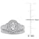 1/4 CT TW Diamond Oval Bridal Ring Set in Sterling Silver