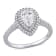 1 CT DEW Created Moissanite and 1/3 CT TW Diamond Double Halo Engagement
Ring in 14K White Gold