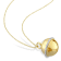 Diamond Accent Lock Charm with Chain in Yellow Plated Sterling Silver