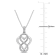 Diamond Infinity Heart Pendant with Chain in Sterling Silver