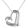 Diamond Interlocking Heart Pendant with Chain in Sterling Silver