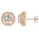 3 3/4 CT TGW Green Quartz White Topaz Swirl Halo Stud Earrings in Rose
Plated Sterling Silver