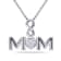 Diamond Infinity "Mom" Pendant with Chain in Sterling Silver