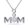 Diamond Infinity "Mom" Pendant with Chain in Sterling Silver
