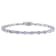 4 1/3 CT TGW Tanzanite X-Link Bracelet in Sterling Silver