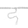 33 CT TGW Created White Sapphire Tennis Necklace with Extender in
Sterling Silver