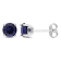 2 CT TGW Created Blue Sapphire Stud Earrings in Sterling Silver