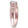 1/3 CT TGW Aquamarine and Diamond Accent Heart Vintage Ring in Rose
Plated Sterling Silver