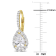 3 5/8 CT TGW Created White Sapphire Teardrop Earrings in Yellow Plated
Sterling Silver