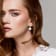 3 1/10 CT TGW Opal and White Topaz Hinged Hoop Charm Earrings in
Sterling Silver