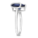 2 4/5 CT TGW Created Blue Sapphire Ring in Sterling Silver