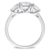 1 1/5 CT TGW Created Moissanite 3-Stone Ring in Sterling Silver