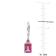 6 1/3 CT TGW Pink Topaz, Ruby and 1/10 CT TW Diamond Earrings in
Sterling Silver