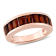 3 1/3 CTW Garnet Semi-Eternity Anniversary Band in Rose Plated Sterling Silver