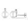 8-8.5MM White Cultured Freshwater Pearl and Diamond Stud Earrings in
Sterling Silver