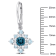 2 5/8 CT TGW London Blue, Sky Blue and White Topaz Cluster Earrings in
Sterling Silver