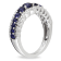 1 1/6 CT TGW Created Blue Sapphire Graduated Ring in Sterling Silver