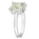 3 3/4 CT TGW Green Quartz and Sky Blue Topaz Ring in Sterling Silver