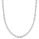 33 CT TGW Created White Sapphire Tennis Necklace with Extender in
Sterling Silver