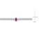 1 1/7 CT TGW Created Ruby Curb Link Chain Bracelet in Sterling Silver