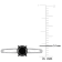 3/4 ct Black Diamond Solitaire Engagement Ring in 14K White Gold