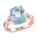 5 1/2 CT TGW Sky Blue Topaz and Diamond Accent Twist Ring in Rose Plated
Sterling Silver