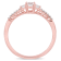 1/3 CT TGW Created White Sapphire and Diamond Accent Promise Ring in
Rose Plated Sterling Silver