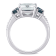 4 CT TGW Ice Aquamarine, London Blue Topaz and 1/10 CT TW Diamond Ring
in Sterling Silver