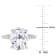 4-7/8 CT DEW Created Moissanite Engagement Ring in 10K White Gold